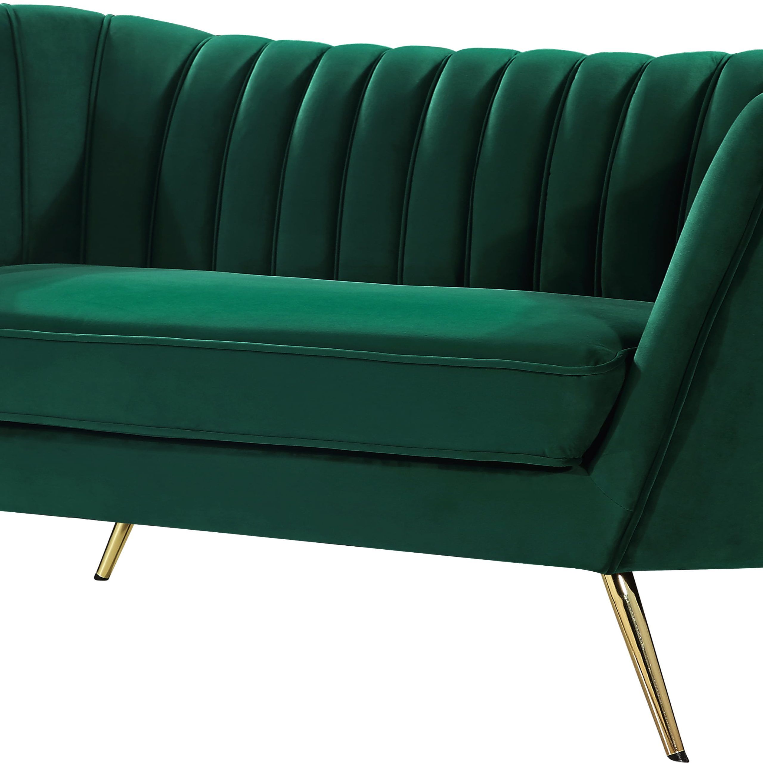 Small Love Seats In Velvet With Regard To Latest Margo Green Velvet Loveseat Color:green Velvet,style:contemporary (Photo 13 of 15)