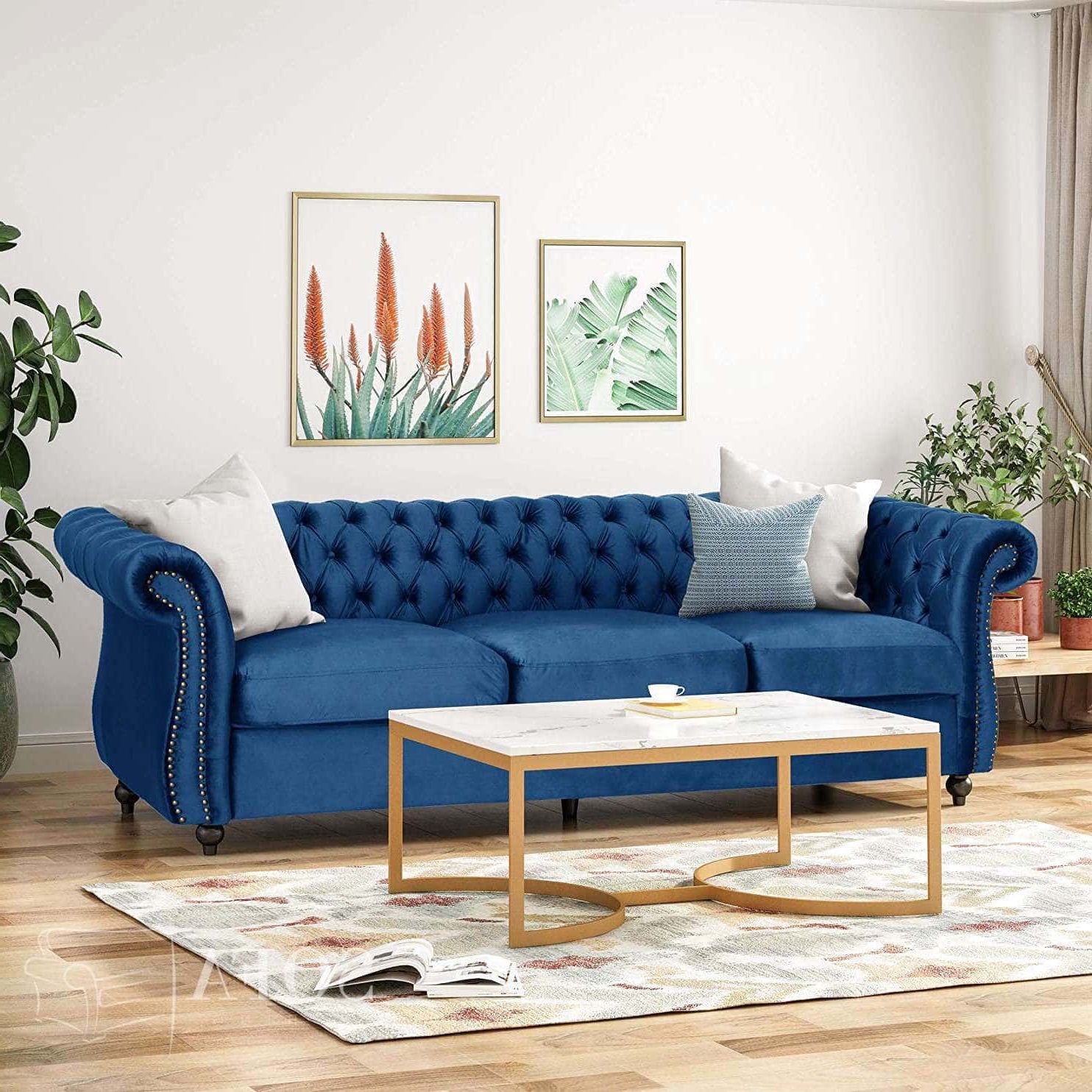 Sofas In Bluish Grey Intended For Trendy Blue Gray Sofa / Lorenzo 3pc Sofa Set Blue Grey Premium Italian Leather (View 12 of 15)