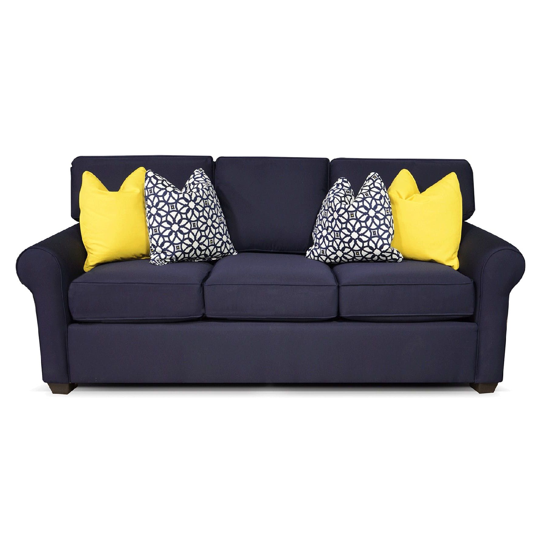 Sunbrella Navy Queen Sleeper – Bernie & Phyl’s Furniture  England In Popular Navy Sleeper Sofa Couches (View 4 of 15)