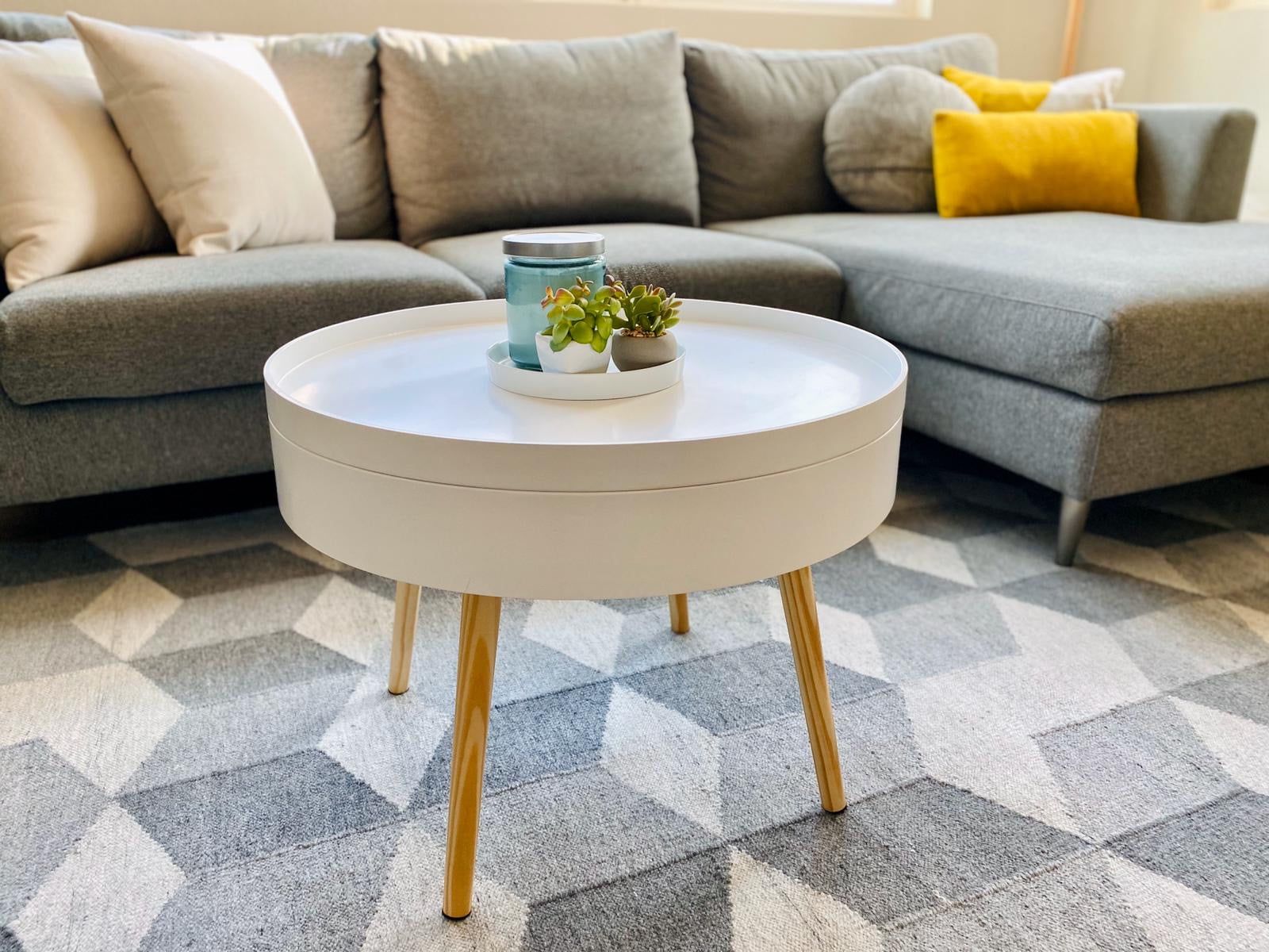 The Simple Project Zoe Mid Century Wood With Storage Round Coffee Table With Regard To Preferred Round Coffee Tables With Storage (View 5 of 15)