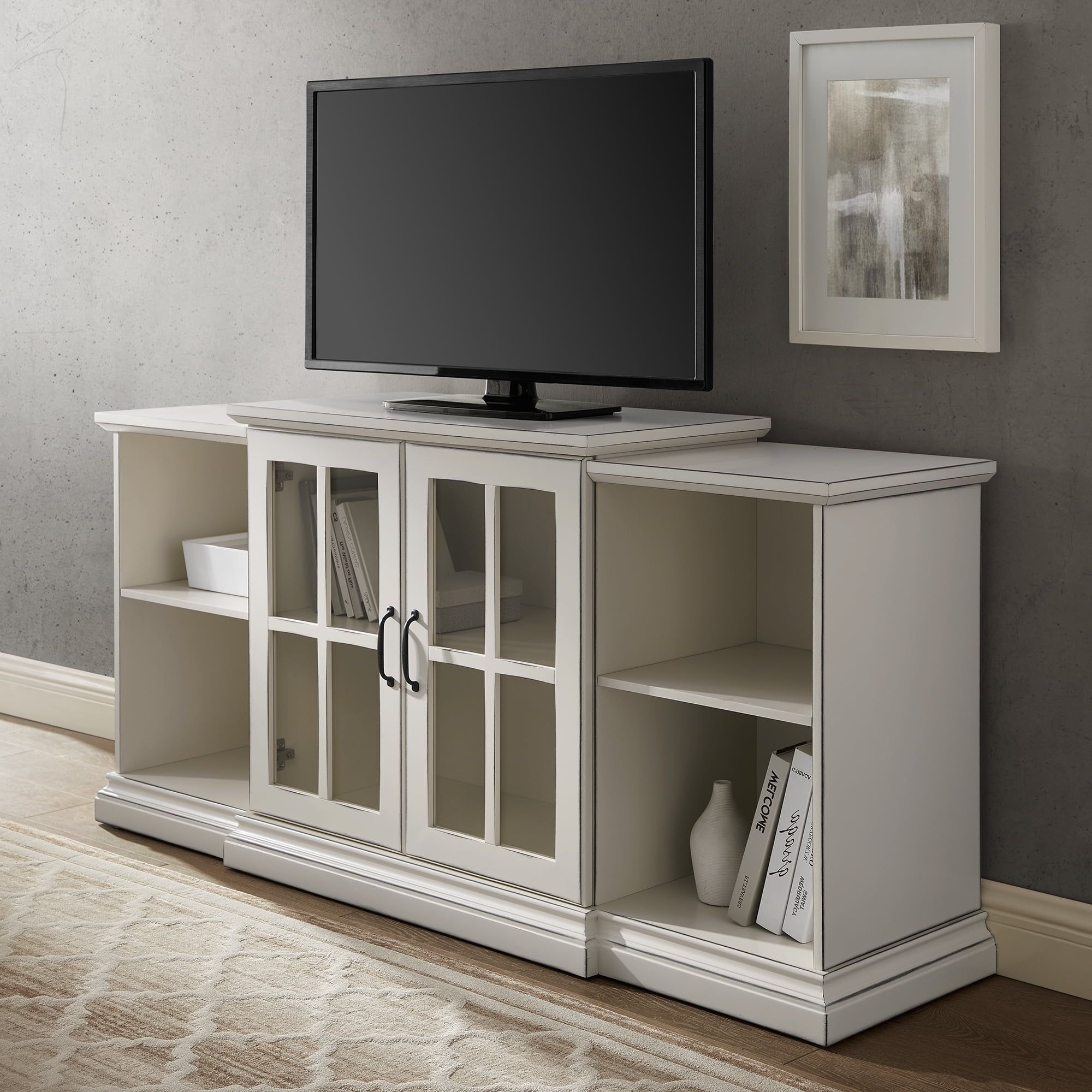 Tier Stands For Tvs For Trendy Manor Park Classic Tiered Tv Stand For Tvs Up To 65", Antique White (View 7 of 15)
