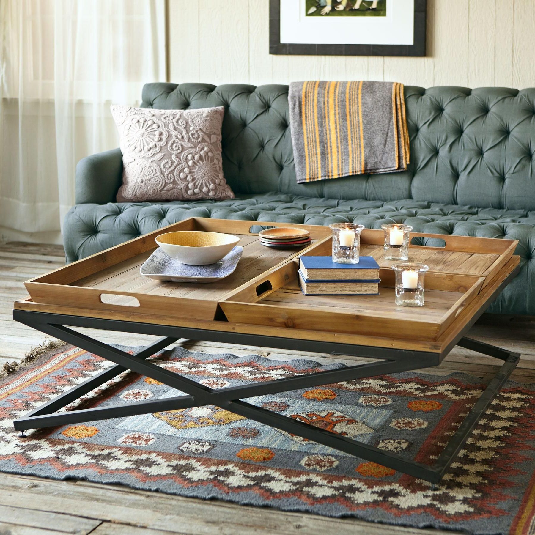 Tray Coffee Table: A Versatile And Stylish Addition To Your Home Inside Most Recent Coffee Tables With Trays (Photo 2 of 15)