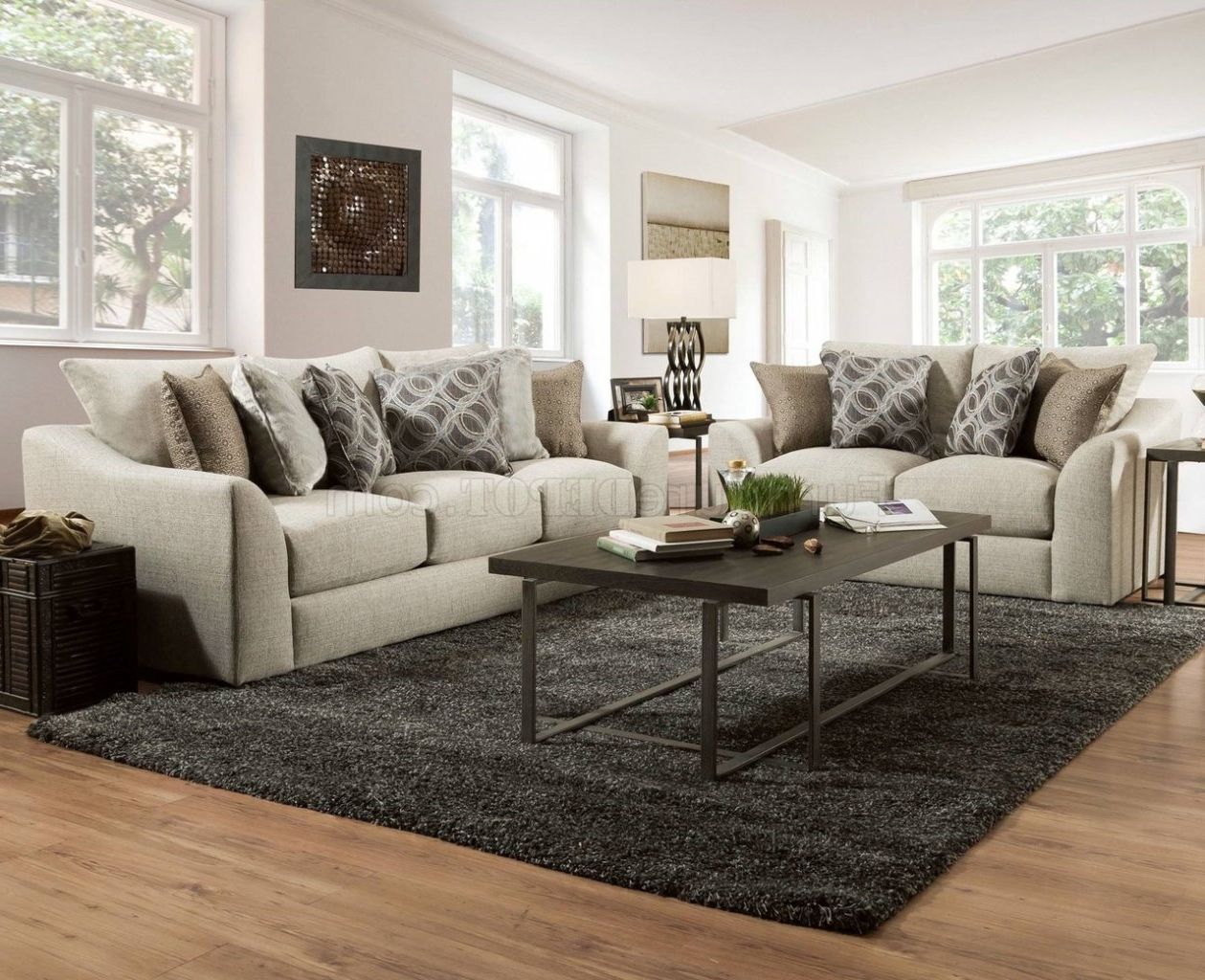 Trendy 2 Piece Oversized Sofa & Loveseat Set In Espresso Micro Suede Inside 110" Oversized Sofas (View 11 of 15)