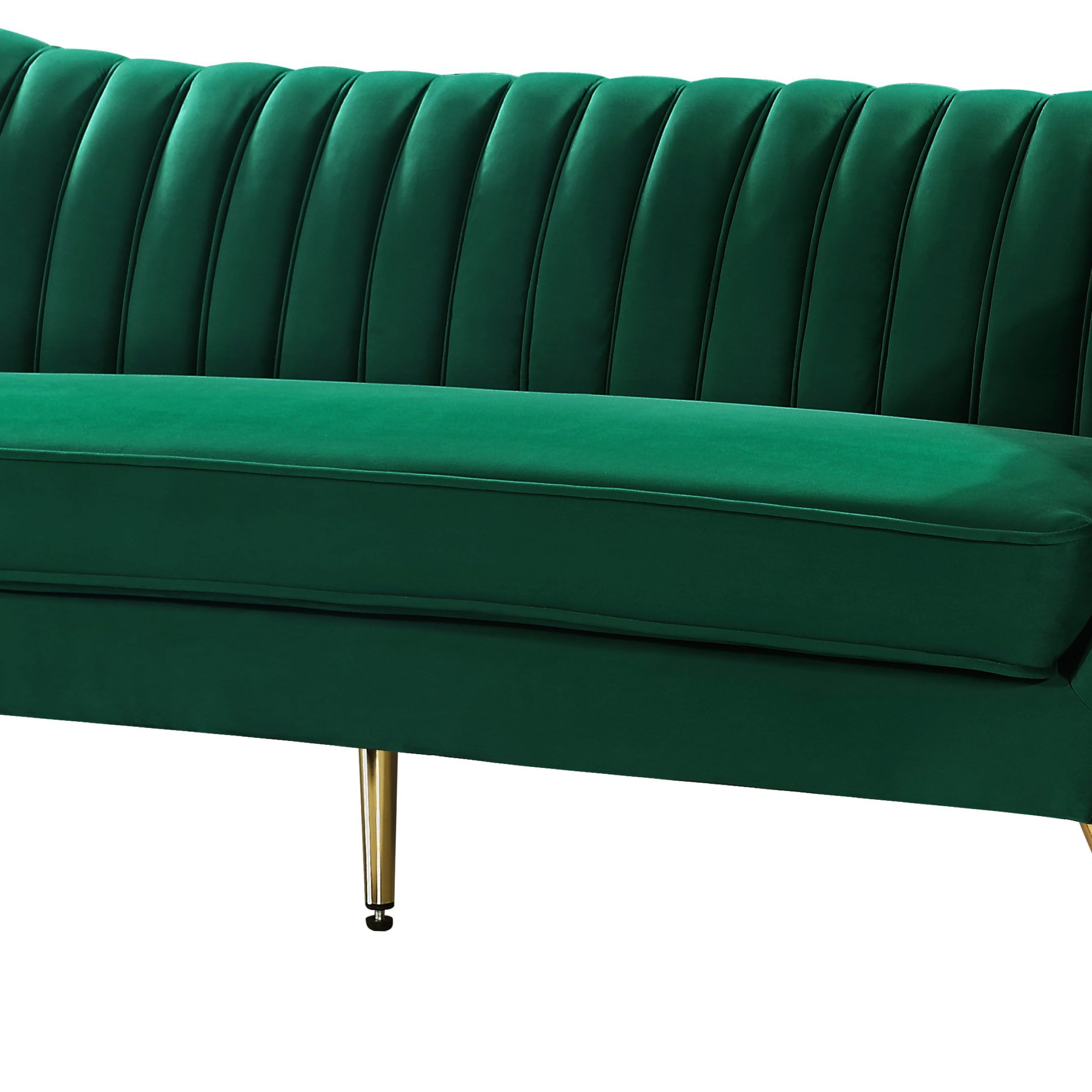 Trendy Margo Green Velvet Sofa Color:green Velvet,style:contemporary – Walmart Regarding 75" Green Velvet Sofas (Photo 2 of 15)