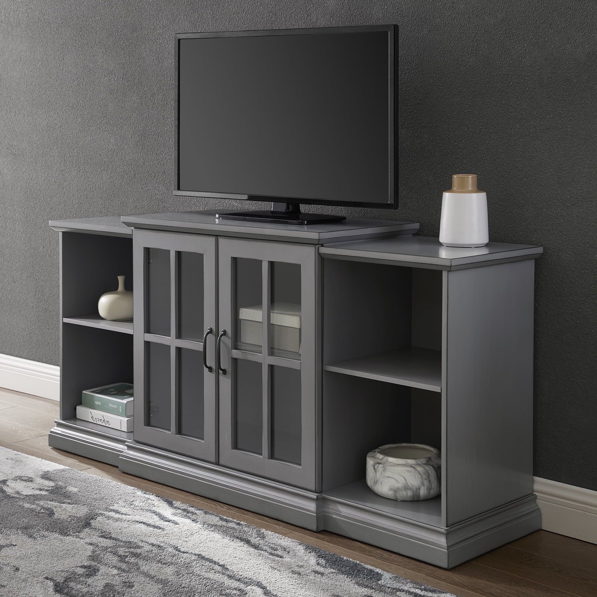 Trendy Tier Stands For Tvs Intended For Manor Park Classic Tiered Tv Stand For Tvs Up To 65", Antique Grey (View 5 of 15)