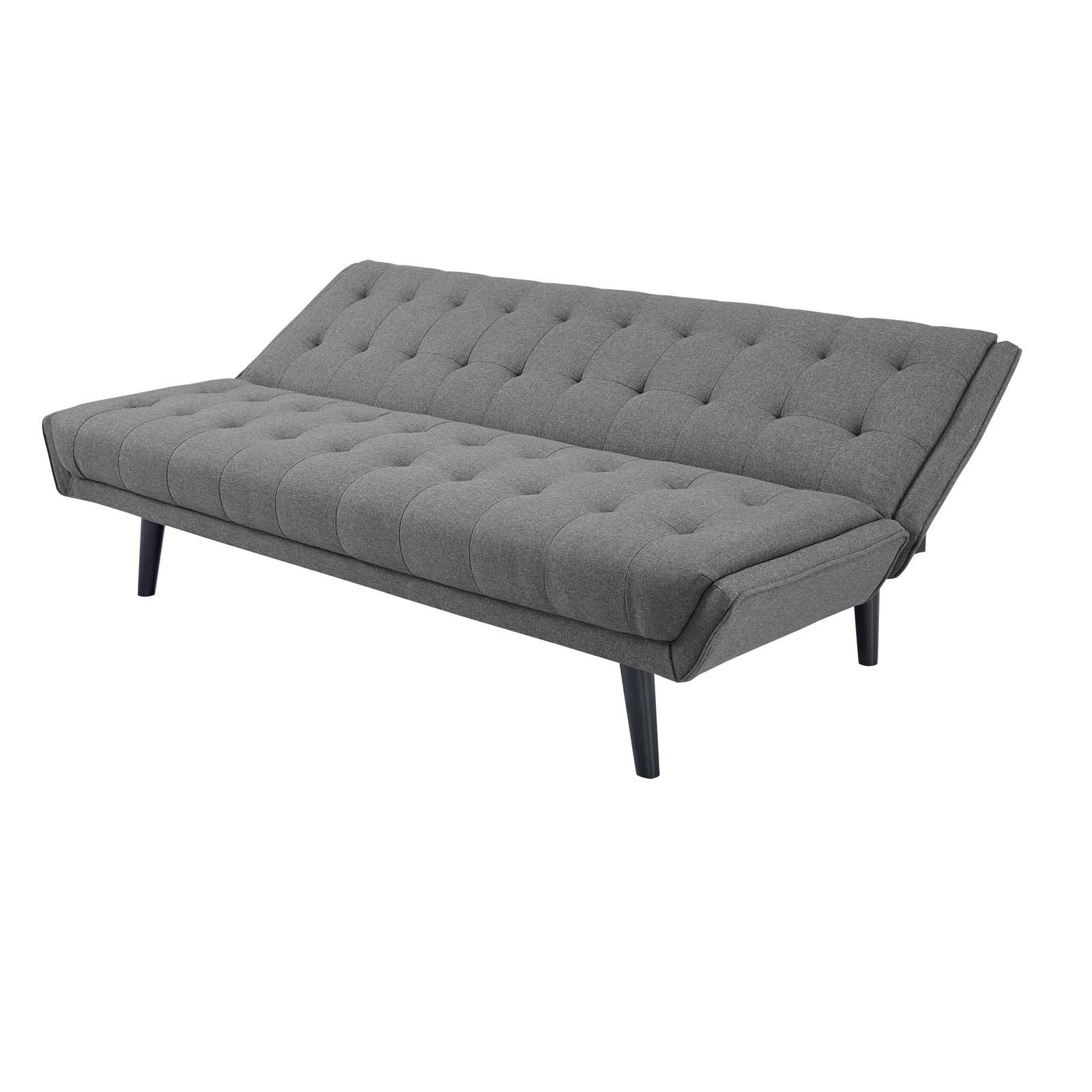 Tufted Convertible Sleeper Sofas In Recent Glance Tufted Convertible Fabric Sofa Bed Gray (Photo 7 of 15)