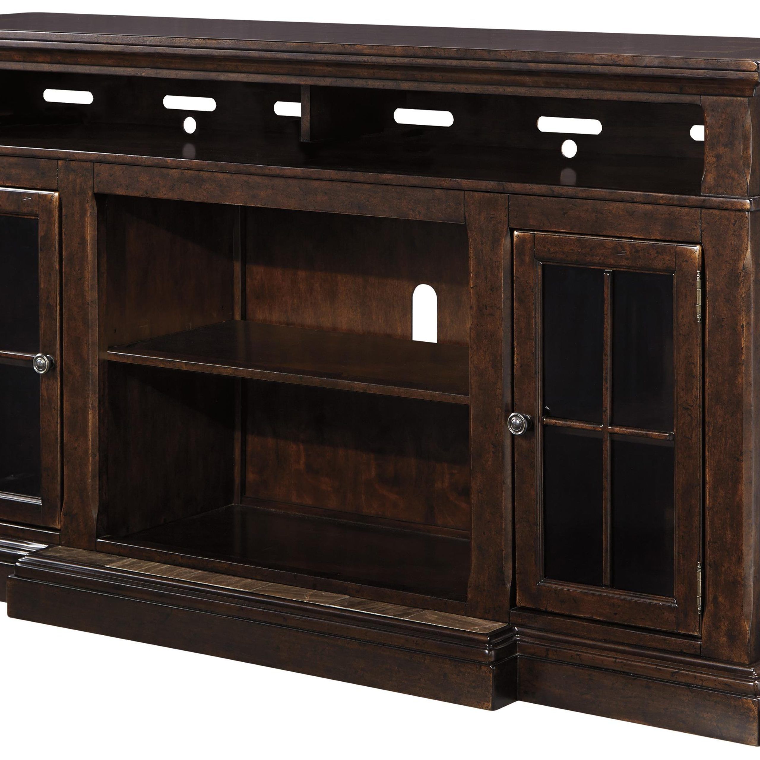 Tv Stands With 2 Doors And 2 Open Shelves With Popular Signature Designashley Roddinton W701 88 Extra Large Tv Stand With (View 8 of 15)