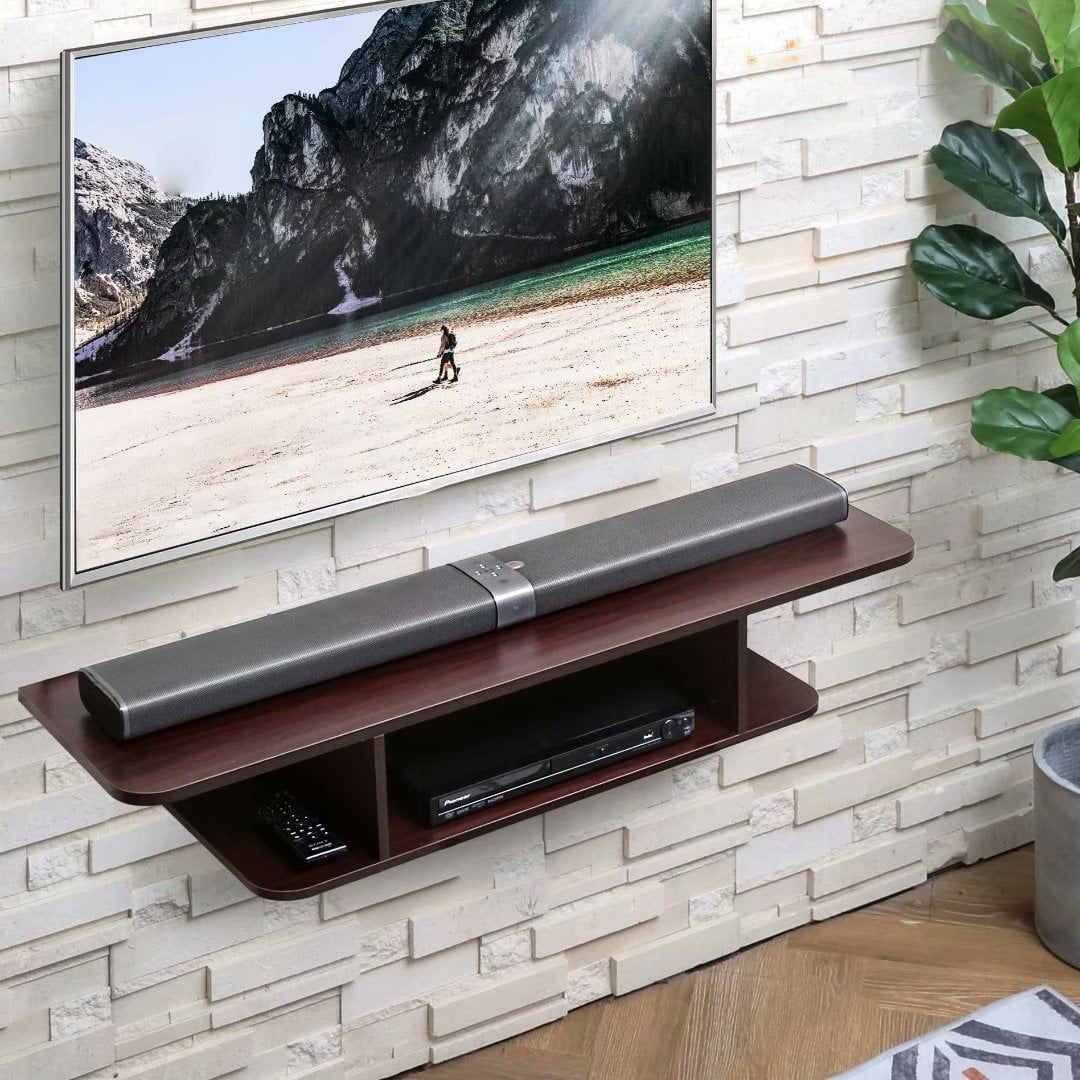 Wall Mounted Floating Tv Stands Throughout Well Liked Fitueyes Floating Tv Stand Wall Mounted Media Console Entertainment (Photo 5 of 15)