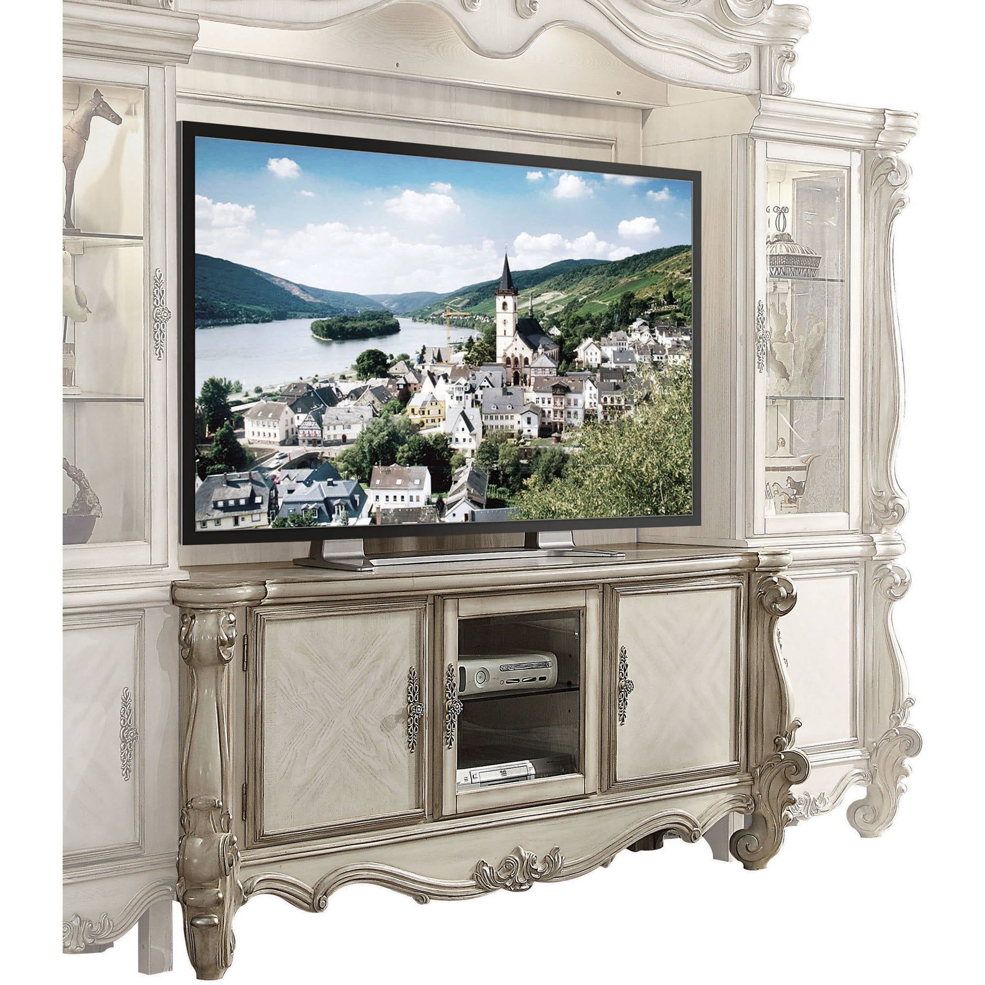 Well Known Acme Versailles Tv Console For Tvs Up To 72", Bone White  Component Regarding Versailles Console Cabinets (View 6 of 15)
