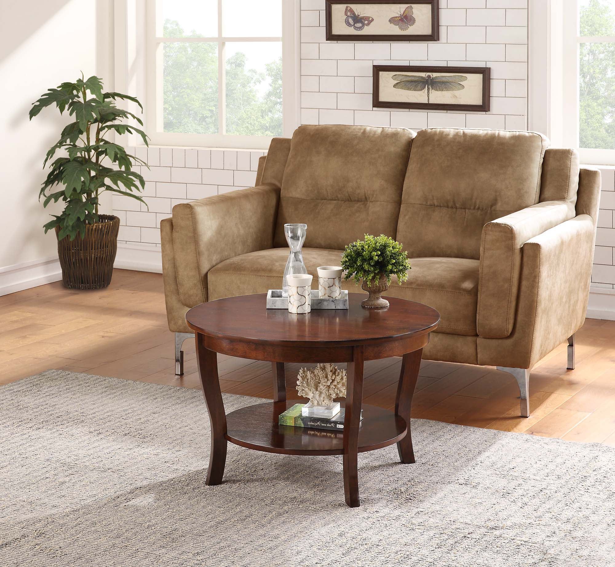 Well Known American Heritage Round Coffee Tables With Convenience Concepts American Heritage Round Coffee Table With Shelf (Photo 7 of 15)