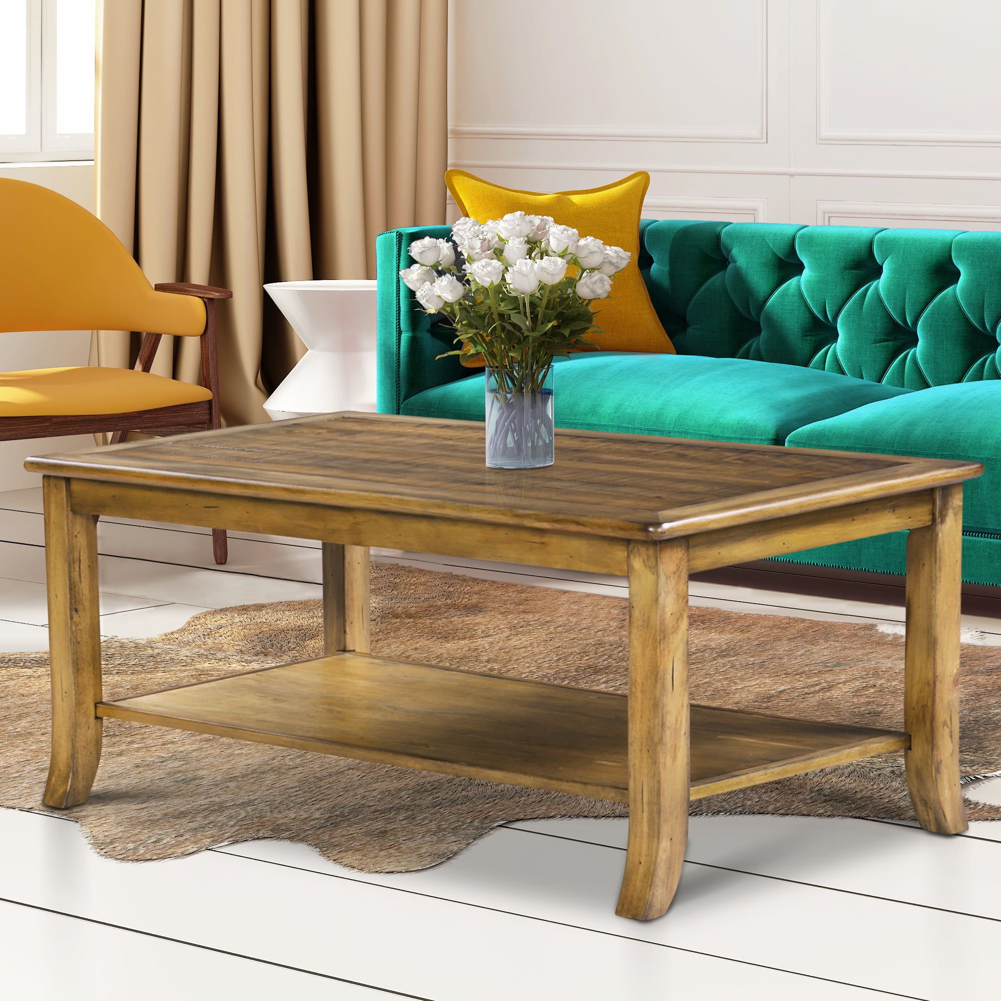 Well Known Brown Rustic Coffee Tables Within Grandrest Cocktail Coffee Table, Rustic Maple Brown – Walmart (View 4 of 15)