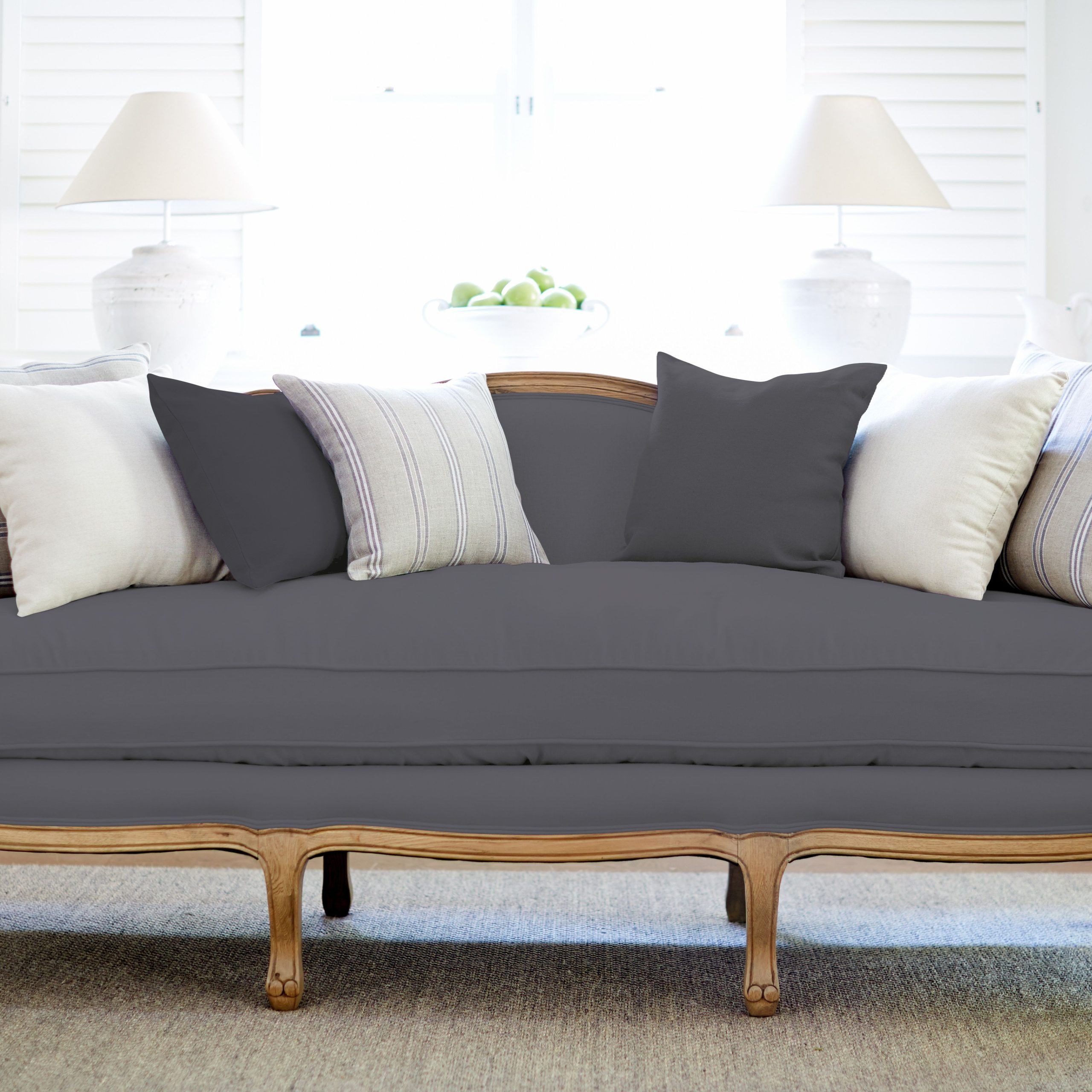 Well Known Charcoal Linen Sofa (View 8 of 15)