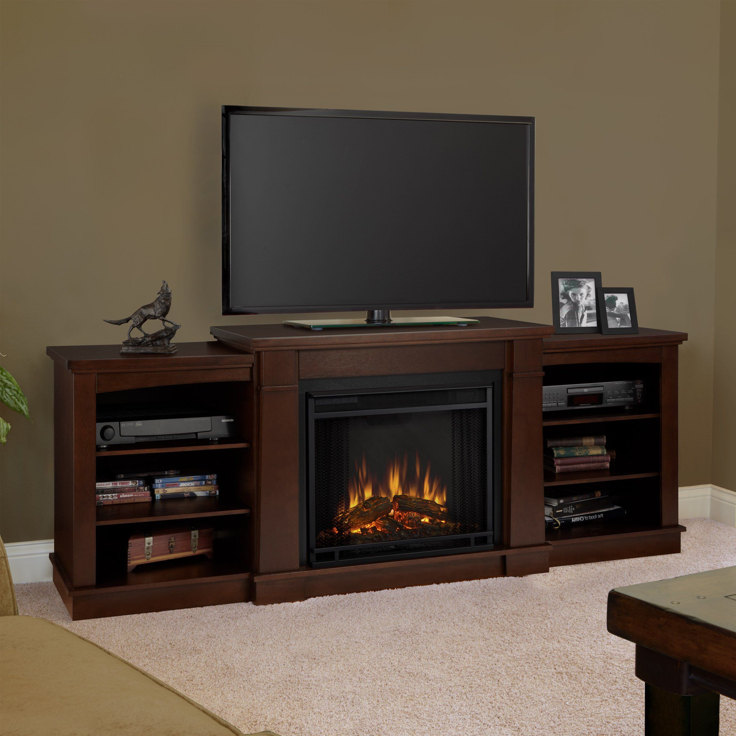 Well Known Electric Fireplace Tv Stands Intended For Real Flame Hawthorne Tv Stand With Electric Fireplace & Reviews (Photo 13 of 15)