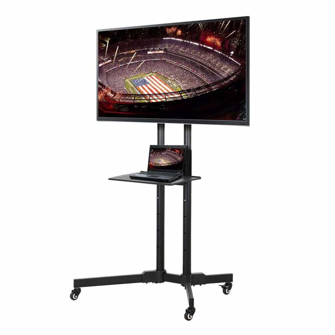 Well Known Foldable Portable Adjustable Tv Stands Throughout Top 10 Best Portable Tv Stands In 2023 – Portable Tv Stand On Wheels (View 10 of 15)