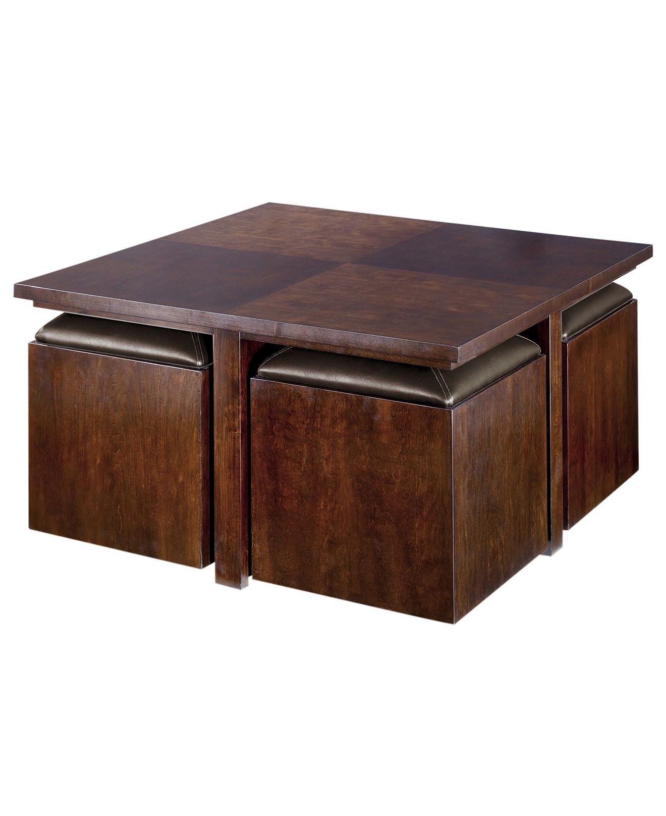 Well Known Hassch Modern Square Cocktail Tables Throughout Pelham Square Cocktail Table With Four Storage Cubes – Shop All Living (View 15 of 15)