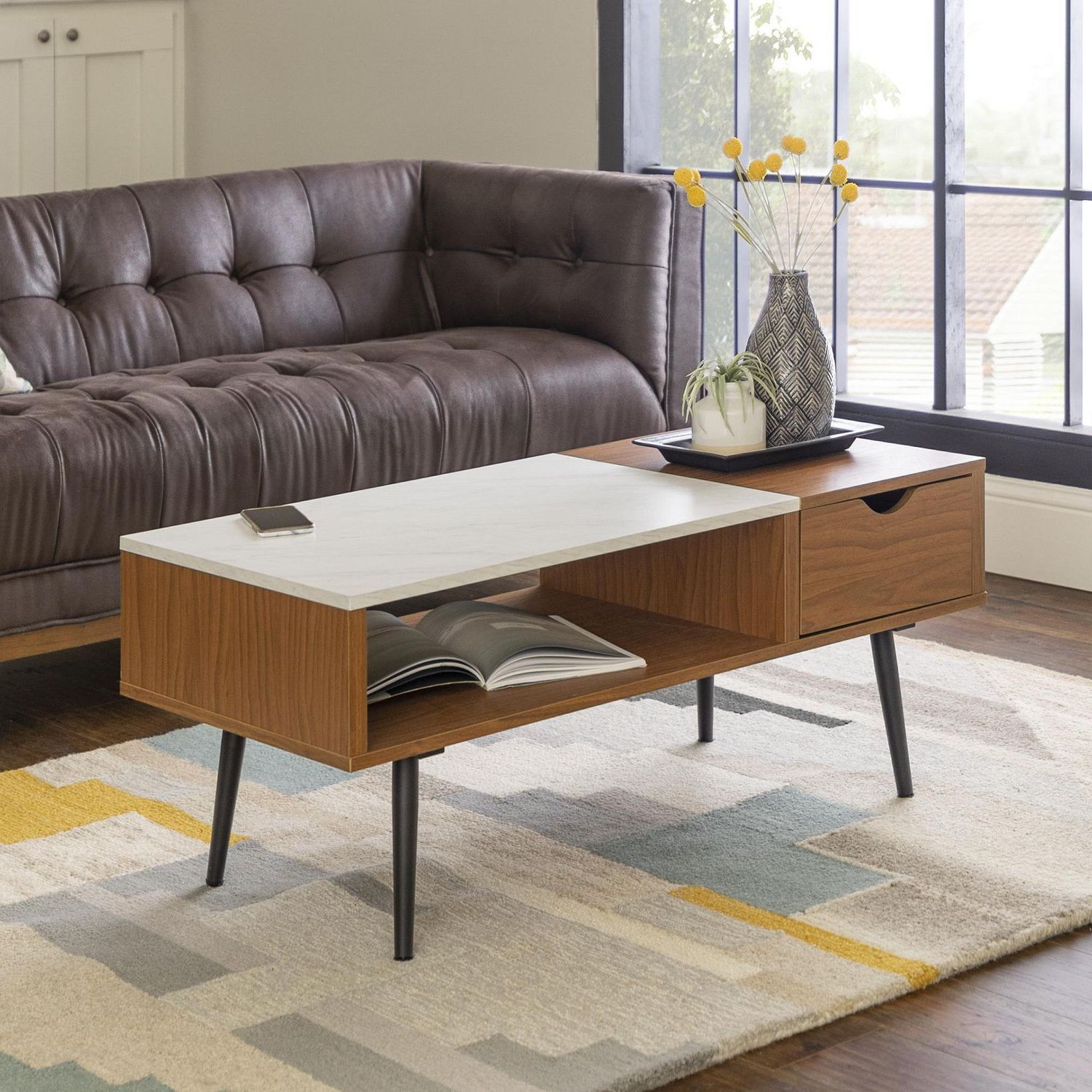 Well Known Manor Park Mid Century Modern Coffee Table With Storage – Multiple In Mid Century Modern Coffee Tables (View 15 of 15)