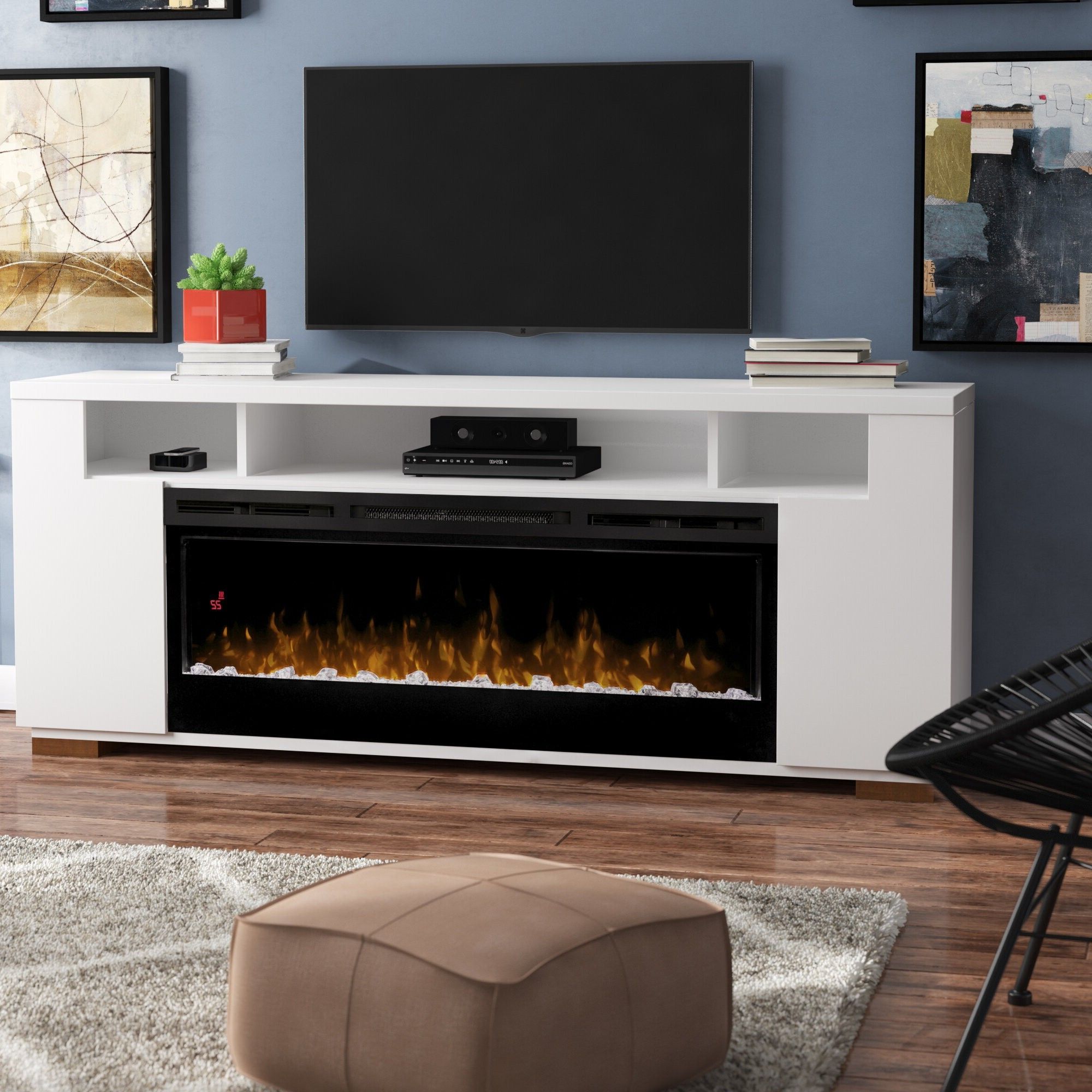 Well Known Modern Fireplace Tv Stands Within How To Choose A Tv Stand Fireplace – Foter (View 8 of 15)