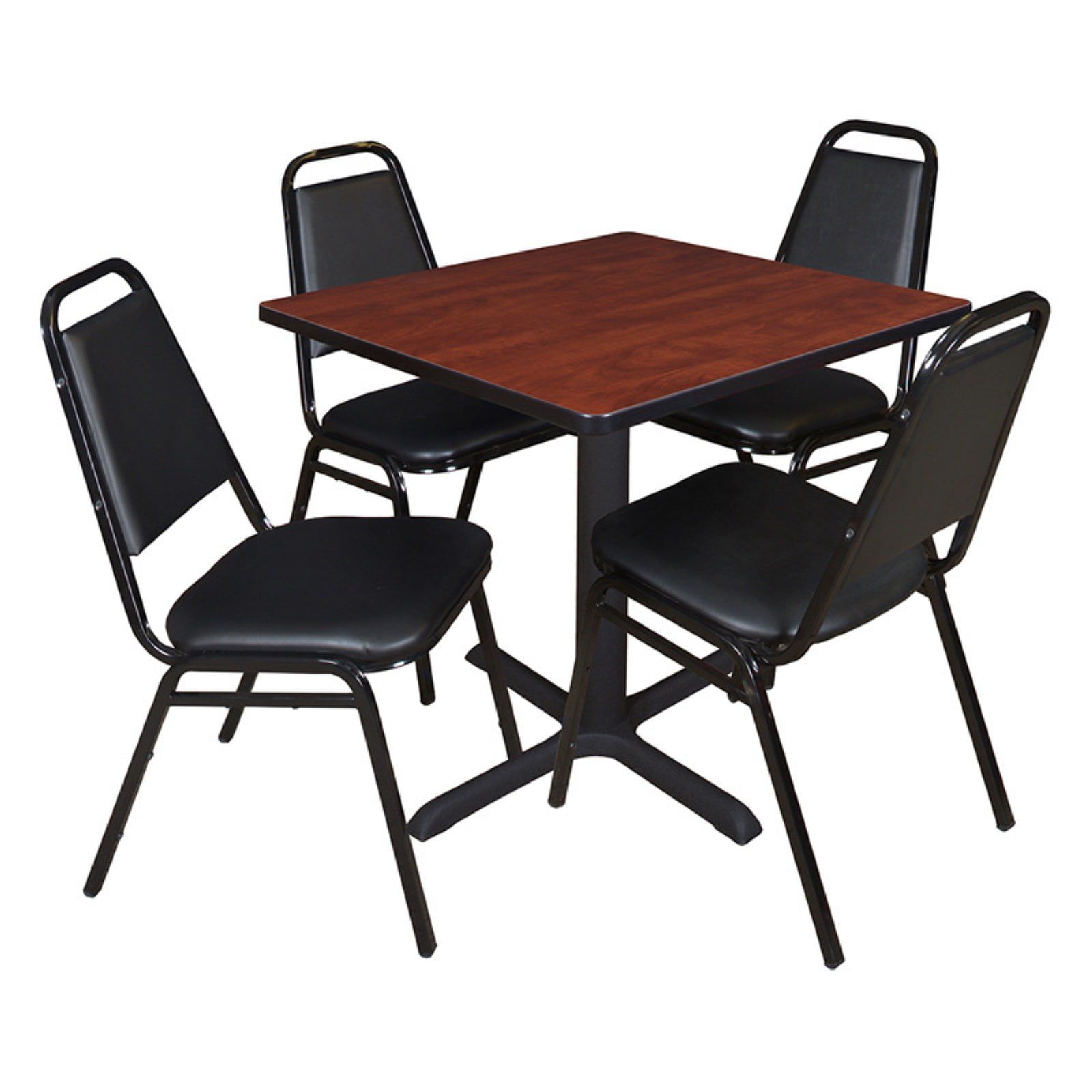 Well Known Regency Cain Square Breakroom Table With 4 Stackable Restaurant Chairs Inside Regency Cain Steel Coffee Tables (View 14 of 15)