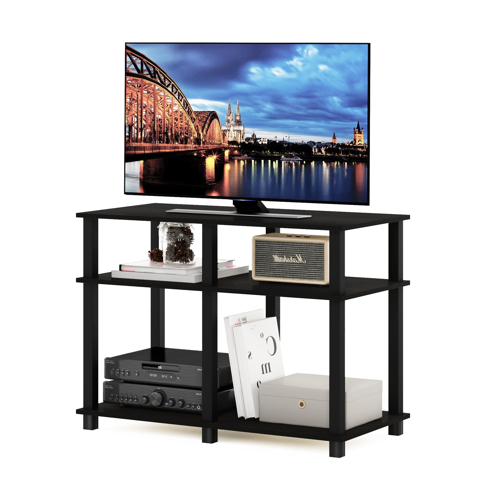 Well Known Romain Stands For Tvs Within Furinno Romain Turn N Tube Tv Stand For Tv Up To 40 Inch, Espresso (Photo 1 of 15)