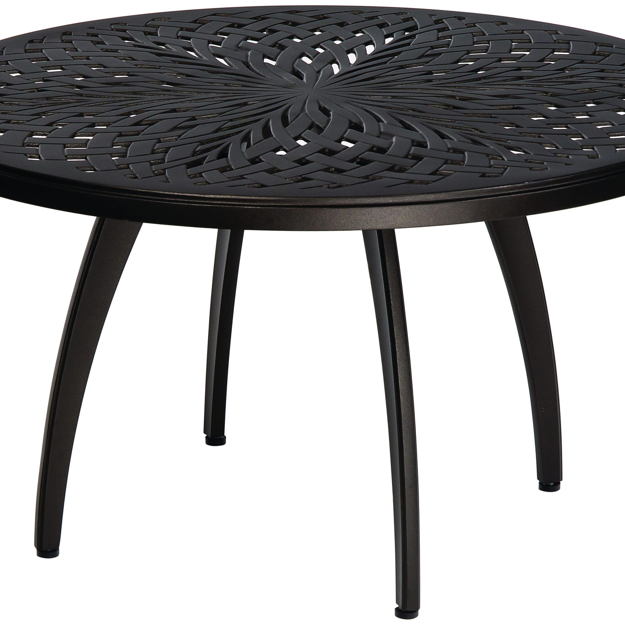 Well Known Round Steel Patio Coffee Tables For Woodard Apollo Cast Aluminum 36 Round Coffee Table (View 12 of 15)