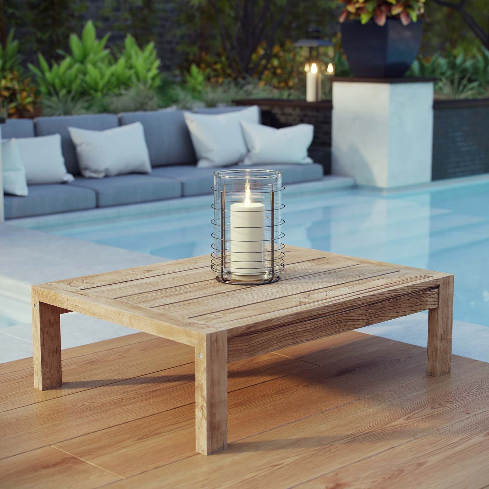 Well Known Upland Outdoor Patio Wood Coffee Table Natural Regarding Modern Outdoor Patio Coffee Tables (View 9 of 15)