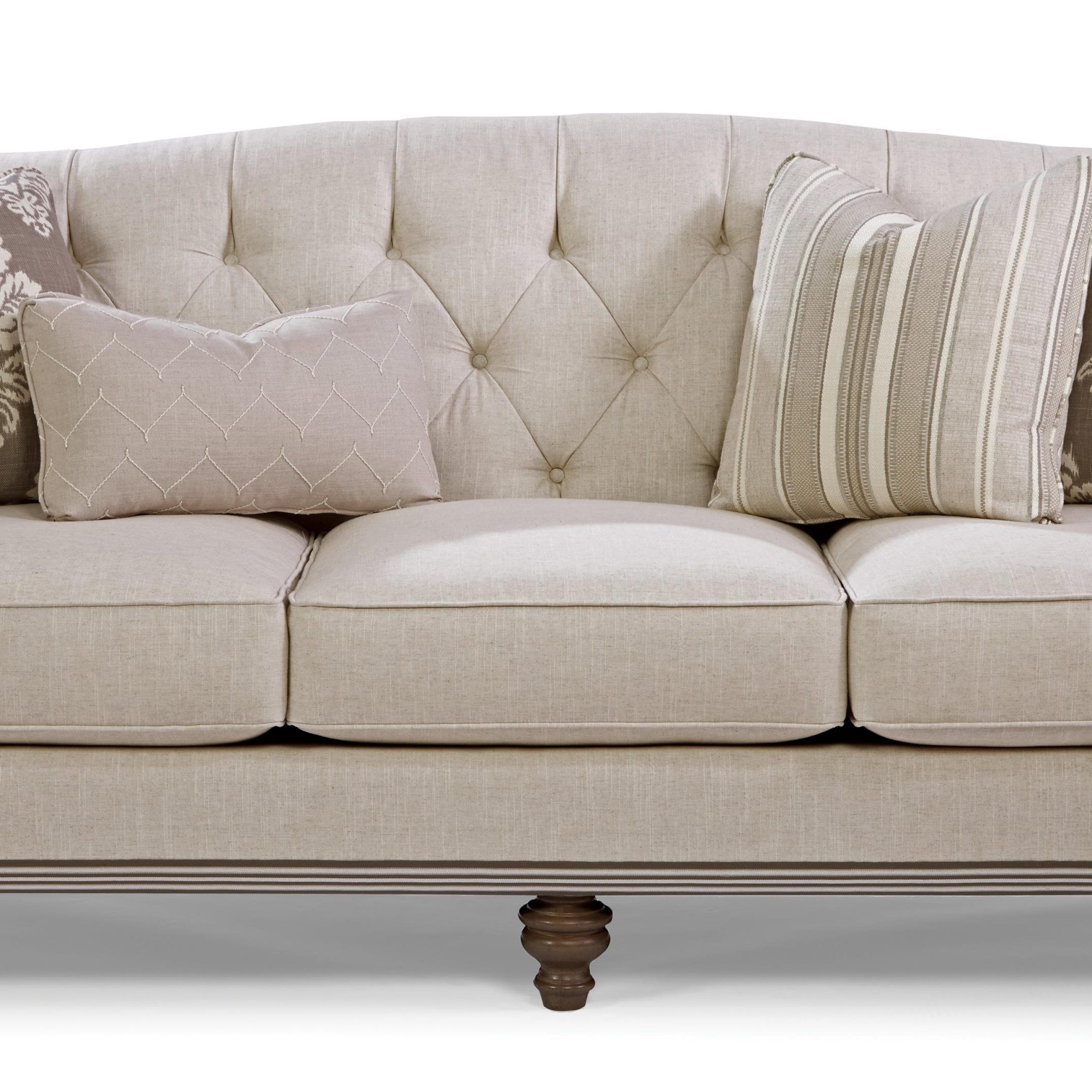 Well Liked Paula Deencraftmaster P744900 P744950bd Traditional Tufted Back Pertaining To Tufted Upholstered Sofas (View 11 of 15)