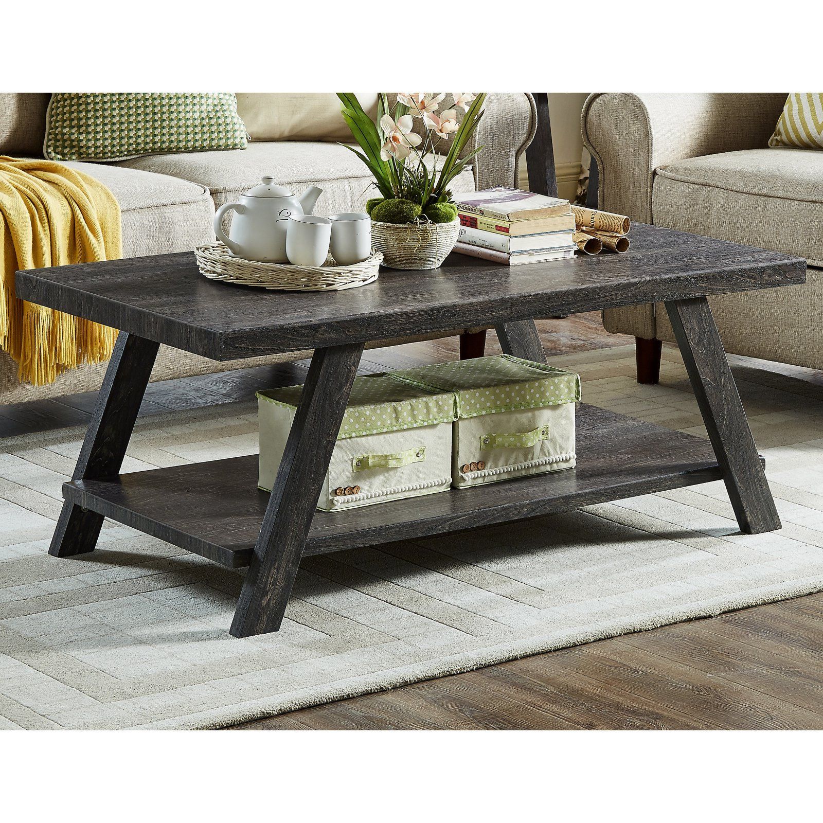 Well Liked Pemberly Row Replicated Wood Coffee Tables With Dimensions: 48w X 24d X 19h In.. Wood And Hardwood Veneer Construction (Photo 1 of 15)
