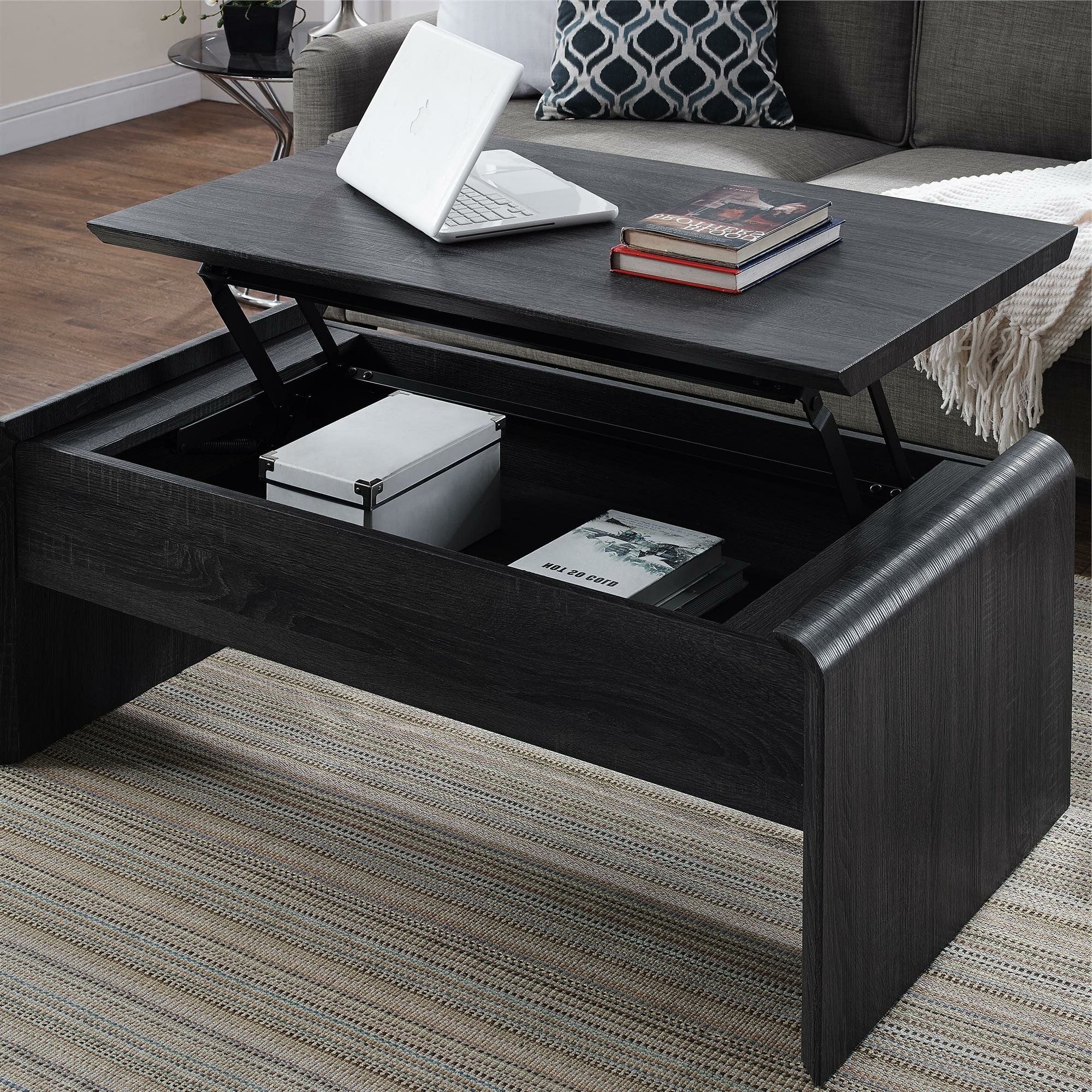 Widely Used Dorel Living Lift Top Coffee Table, Dark Grey & Reviews (Photo 13 of 15)
