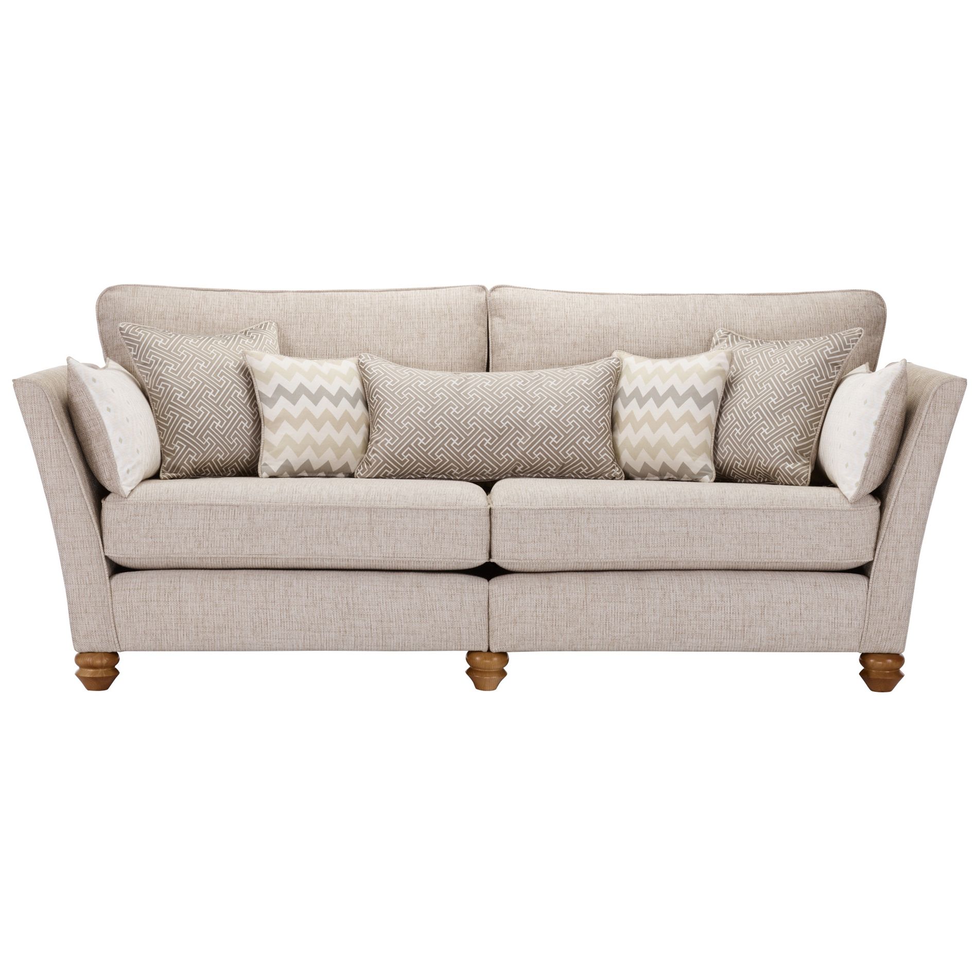 Widely Used Gainsborough 4 Seater Sofa In Beige + Matching Scatters Pertaining To Sofas In Beige (View 11 of 15)