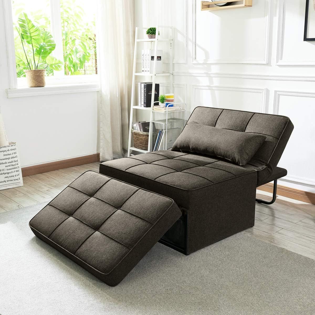 Widely Used Vonanda Sofa Bed, Convertible Chair 4 In 1 Multi Function Folding Intended For 4 In 1 Convertible Sleeper Chair Beds (Photo 2 of 15)