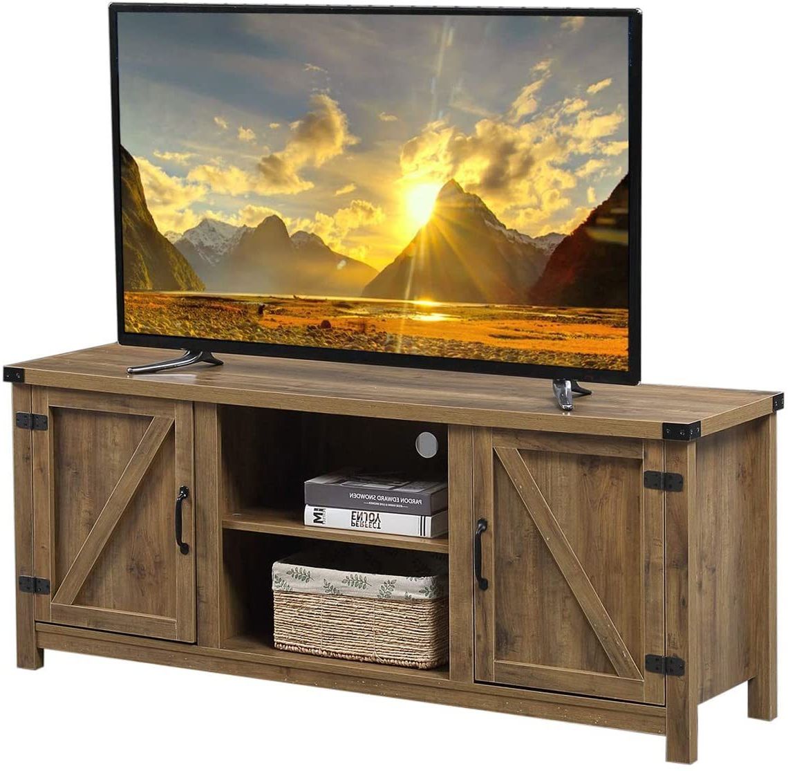 Wooden Tv Stand For Tvs Up To 65 Inches Television, Tv Console Table For 2020 110" Tvs Wood Tv Cabinet With Drawers (View 13 of 15)