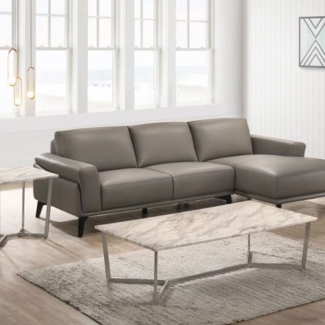 25 Best Ideas Matilda 100% Top Grain Leather Chaise Sectional Sofas
