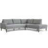 102" Stockton Sectional Couches With Reversible Chaise Lounge Herringbone Fabric (Photo 5 of 14)
