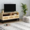 110" Tvs Wood Tv Cabinet With Drawers (Photo 15 of 15)