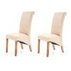Cream Faux Leather Dining Chairs (Photo 18 of 25)