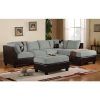 2Pc Luxurious And Plush Corduroy Sectional Sofas Brown (Photo 7 of 25)
