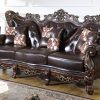 3Pc Bonded Leather Upholstered Wooden Sectional Sofas Brown (Photo 25 of 25)