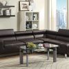 3Pc Bonded Leather Upholstered Wooden Sectional Sofas Brown (Photo 13 of 25)