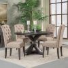Craftsman 5 Piece Round Dining Sets With Uph Side Chairs (Photo 18 of 25)