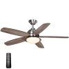 Brushed Nickel Outdoor Ceiling Fans With Light (Photo 2 of 15)