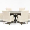 Combs 5 Piece Dining Sets With  Mindy Slipcovered Chairs (Photo 3 of 25)