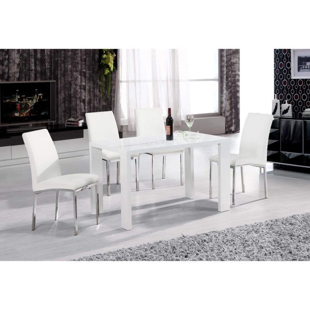 2024 Latest White Gloss Dining Tables 140cm