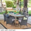 Jaxon Grey 6 Piece Rectangle Extension Dining Sets With Bench & Uph Chairs (Photo 12 of 25)
