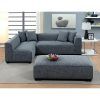 2Pc Luxurious And Plush Corduroy Sectional Sofas Brown (Photo 3 of 25)