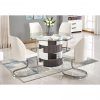 Valencia 5 Piece Round Dining Sets With Uph Seat Side Chairs (Photo 24 of 25)