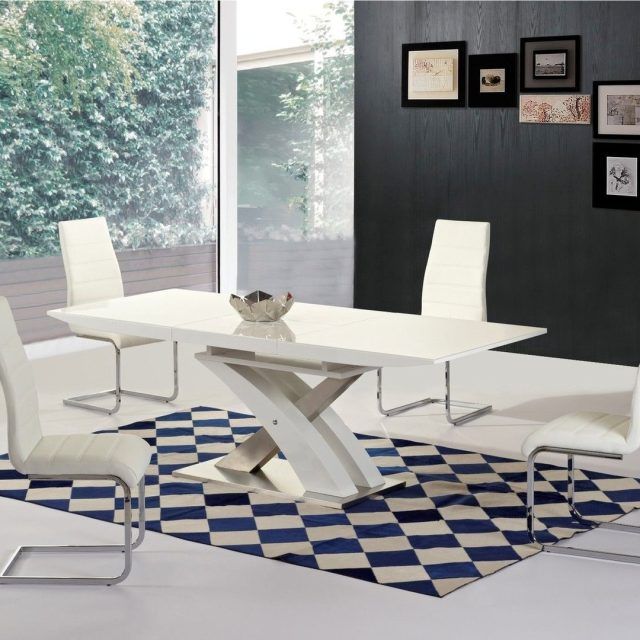 2024 Latest Glass Dining Tables White Chairs
