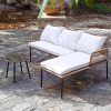 Woven Rope Outdoor 3-Piece Conversation Set (Photo 15 of 15)