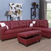 3Pc Faux Leather Sectional Sofas Brown (Photo 4 of 25)