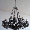 Vintage Wrought Iron Chandelier (Photo 4 of 15)
