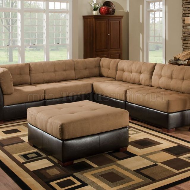 25 Inspirations 3pc Faux Leather Sectional Sofas Brown